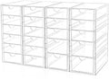 DOMNIU Acrylic Makeup Drawer Storage Organizer with 22 Drawers, 4 Set by DOMNIU