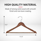 Proman Products Wooden Hangers Kascade Space Saving Clothes Hangers 50 Pack - Image 3