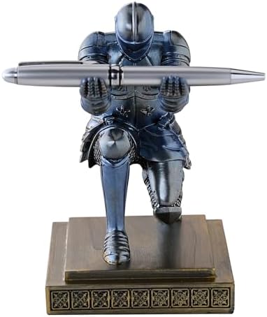 Knight Pen Holder Desk Organizers and Accessories as Gift Blue - Image 3
