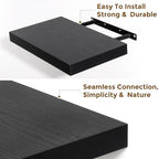 16 inch Floating Shelves for Wall, 9.3in Deep Black Shelves - Image 5