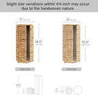 StorageWorks Water Hyacinth Free Standing Toilet Paper Holder Stand for Bathroom, 3 Rolls of Toilet Tissue Storage with a Built-in Cloth Lining, Toilet Roll Holder Stand with Lid - Image 3