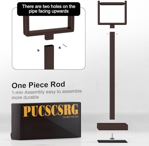Bronze Toilet Paper Holder Stand，Stainless Steel Toilet Paper Holder Free Standing，Stable Weighted Base Floor Tissue Roll Holder for Bathroom，Modern Pivoting Toilet Paper Stand - Image 7