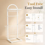Toilet Paper Holder Stand Freestanding with Storage Basket for Bathroom - Image 7