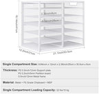 Mail Sorter for Desk, Countertop Literature Organizer, Student Mailbox for Classroom, Desktop Bill Paper Holder Rack for Office Home School, 12 Compartments, White - Image 6