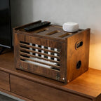 Wooden Router Box with Cable Management, WiFi Modem Organizer Shelf - Image 6