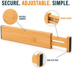 Adjustable Bamboo Drawer Dividers, Expandable Organizer Separators for Kitchen, Bedroom, and Office, 6 Pack - Image 4