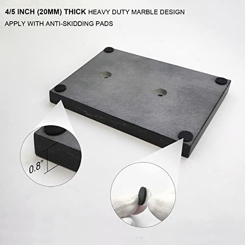 Gzila Free Standing Toilet Paper Holder Stand with Reserve, Heavy Weighted Marble Design Base SUS304 Stainless Steel… (Black) - Image 5