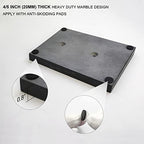 Gzila Free Standing Toilet Paper Holder Stand with Reserve, Heavy Weighted Marble Design Base SUS304 Stainless Steel… (Black) - Image 5