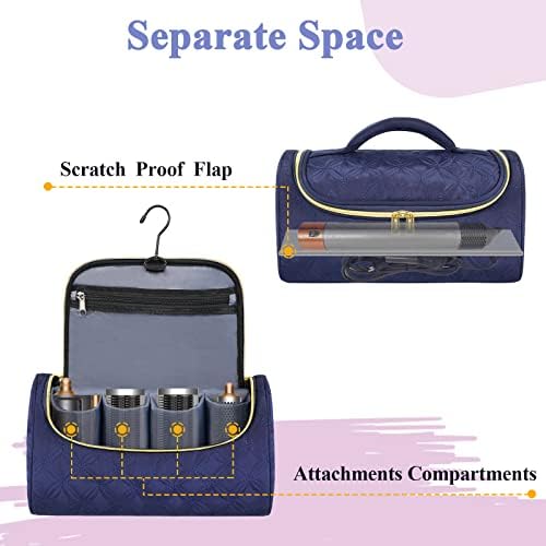 Mancro Padded Travel Case Compatible with Dyson Airwrap, Blue - Image 4