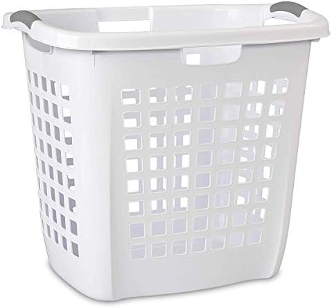 STERILITE 12258004 Carry Hamper, 19-7/8", White by Sterilite