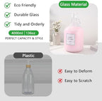 2pcs Glass Liquid Laundry Detergent Dispenser-1 Gallon Glass Pump Bottle Dispensers-Laundry Detergent Dispenser for Fabric Softener, Bleach, Shampoo, Body Wash- Laundry Soap Dispenser - Image 3
