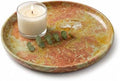 YKAJO Caramel Gold Round Marble Tray, 10" Deep Catchall Vanity Organizer by YKAJO