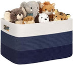 72L Large Woven Laundry Basket Hamper with Handles, Gradient Blue by SunNewt