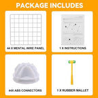 HUBSON Wire Cube Storage Organizer, Book/Toy/Craft/Potted Plants and petCloset Organizers and Storage Shelves, 12-Cube Freely Combinable Metal Grids Storage Shelf, White Iron - Image 5