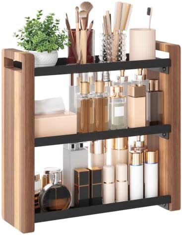 3 Tiers Bathroom Countertop Organizer, Bathroom Shelf, Makeup Organizer | Kitchen Countertop Organizer, Vanity Shelf, Bathroom Sink Organizer, Bathroom Organizers and Storage, Acacia by Unknown