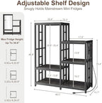 MAJALiS Mini Fridge Microwave Combo Stand Cabinet Shelf with Storage Space - Image 2