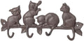 Sungmor Vintage Cast Iron Cats Coat Hook with 4 Hooks by Sungmor