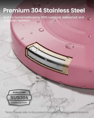 Freestanding Toilet Paper Holder Stand Pink, 4.57 lb Weighted Base - Image 6