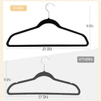 Urby Extra Wide Hangers for Plus Size Clothes, 21 Inch, Velvet, 24pk - Image 3