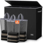 SOLEDI Large Laundry hamper 3 Section with Laundry Bag, XL Clothes Basket by SOLEDI