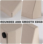 Book End, Natural Marble Bookend for Shelves, Non-Skid Bookends for Heavy Books, Heavy Duty Book Stopper for CDs and Oversized Books, Luxury Book Shelf Holder, Moleanos Beige - Image 4