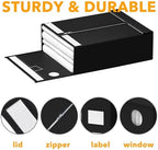 SpaceAid 12 Pack Bed Sheet Organizers and Storage, Foldable Sheet Organizer for Linen Closet, Set Folder Keeper with Window XL (Queen & King Size) Bedding Container (Black) - Image 6