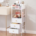 HapiRm Rolling Makeup Cart Organizer - Floor Skincare Make Up Storage with 3 Non-woven Fabric Drawers, Vanity Organizer Cosmetic Display Cases Holder for Skin Care Perfume Nail Polish Brush Hair Tool by HapiRm