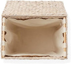Casafield Large Laundry Hamper with Lid and Removable Liner Bag - Whitewash White, Woven Water Hyacinth Rectangular Laundry Basket Clothes Sorter - Image 7