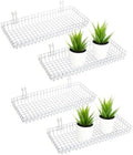 4 Pack Metal Grid Wall Baskets with Hooks, 15.75 x 6 x 2.36 Inch by ZHOHO+TANT