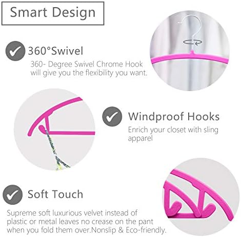 MIZGI Velvet Hangers 50 Pack, Patented Rounded Shoulder Sweater Hangers - Image 3