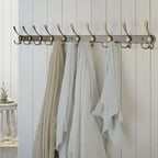 Dseap Coat Rack Wall Mount - 38” Long 10-Tri-Hooks Heavy Duty Coat Hanger Rail Wall Hooks for Hanging Coats Hats Clothing Clothes Purse Mudroom Entryway, Bronze - Image 6