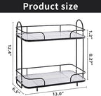 2 Tier Corner Bathroom Counter Organizer, Cosmetic Skincare Organizer, Bathroom Countertop Perfume Tray Vanity Organizer, Kitchen Spice Corner Storage Shelf - Image 2