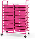 COSTWAY 20-Drawer Rolling Storage Cart, Utility Storage Organizer Cart by COSTWAY
