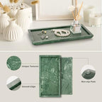Natural Marble Vanity Bathroom Tray, 12" x 6.1" Marble Stone Tray - Image 4