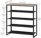HOOBRO Shoe Rack, 5 Tier Shoe Storage Organizer with 4 Oxford Fabric Shelves and Top Panel, Holds 16-20 Pairs of Shoes, for Entryway and Closet, Industrial, Greige and Black BG50XJ01 - Image 2
