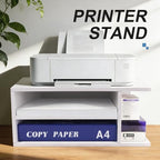 SONGWAY Printer Stand with Storage for Desk - Desktop Printer Shelf, Monitor Stand Riser, Desk Paper Storage Organizer for Home Office - Image 2