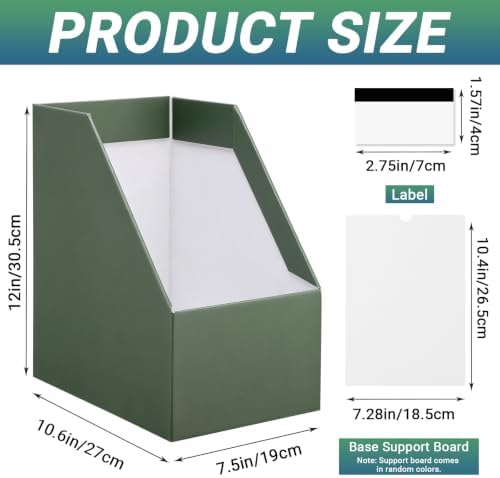 4 Pack Heavy Duty Extra Large Cardboard Magazine Holder 10.6x7.5x12 - Image 2
