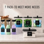 4+3 Pack Laundry Pods Containers & Dryer Sheet Holder & Laundry Detergent Dispenser, Laundry Room Organization and Storage Jars with Lids, Labels and Scoops for Scent Booster, Powder, Pods - Image 4