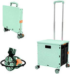FELICON SELORSS Foldable Utility Cart Folding Portable Rolling Crate-Green by FELICON