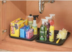 iDesign Plastic Under Sink Mat Tray for Kitchen Cabinet, Bathroom, Entryways, Office, Mudroom, College Dorm, (Set of 2), 17" X 13" X 2", Black - Image 2