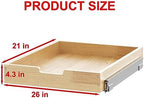 Sikarou Wood Pull Out Cabinet Organizer 26" W x 21" D, Heavy-Duty Sliding Drawers for Inside Cabinets Storage and Organization for Kitchen, Pantry, Bathroom - Image 2