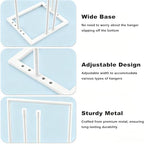 32 Inch Hanger Organizer, Metal Hanger Storage Stacker, White - Image 4