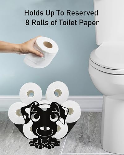 Labrador Toilet Paper Holder Stand, Decorative Toilet Paper Storage - Image 2