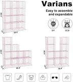 C&AHOME Wire Cube Storage, 12 - Cube Organizer Metal C Grids, Closet, Pink - Image 3