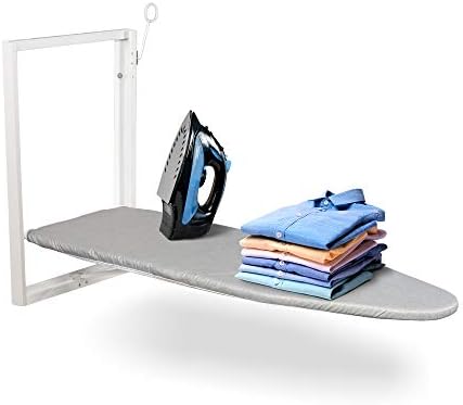 Ivation Wall-Mounted Ironing Board | Foldable 36.2” x 12.2” Ironing Station for Home, Apartment & Small Spaces | Sturdy Folding Board, Easy-Release Lever, Removable Cotton Cover & Mounting Hardware by Ivation