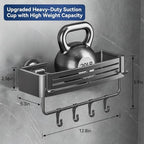 Rectangle Shower Caddy Suction Cup, Gray (3 Pack) - Image 3