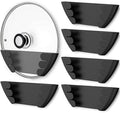 Universal Pot Lid Organizer for Cabinet - Upgraded Patented Niceyos 6 Pack Pan Lids Organizers Inside Door Wall Mount Pots Top Storage Rack Holder Kitchen, Fits 6" to 13" (Black) by NICEYOS