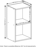 Furinno PASIR Book Shelf, 2-Tier Modern Bookshelf, Open Shelves Bookcase 9 x 12 x 21, Easy Assembly, for Living Room, Bedroom, Home Office, Blackwood - Image 3