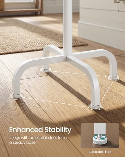 SONGMICS Coat Rack Freestanding, Steel Stand with 16 Hooks and 4 Legs - Image 5