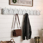 WEBI Coat Rack Wall Mount White,38 9/16" Long Coat Hooks Wall Mounted,Large Wall Coat Hanger,10 Tri Hooks for Hanging Coats,Clothes,Jacket,Farmhouse,White - Image 5